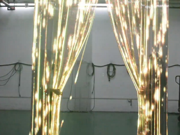 serie de cristal de pantalla de video led de cortina led transparente de doble cara